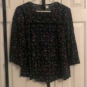 Black pattered blouse